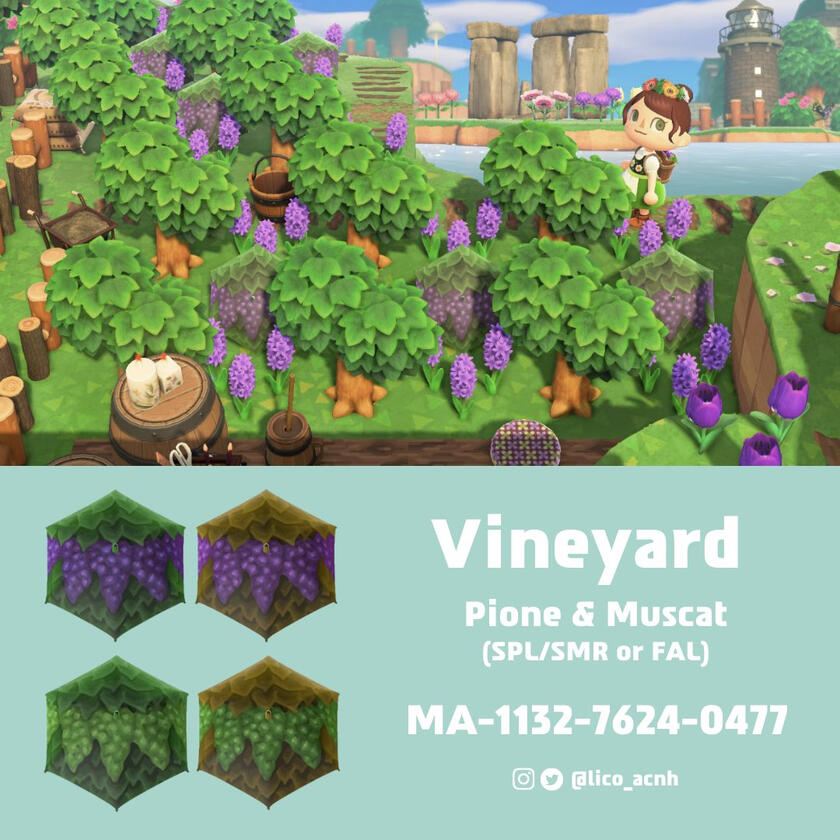 Grape bushes by @lico_acnh